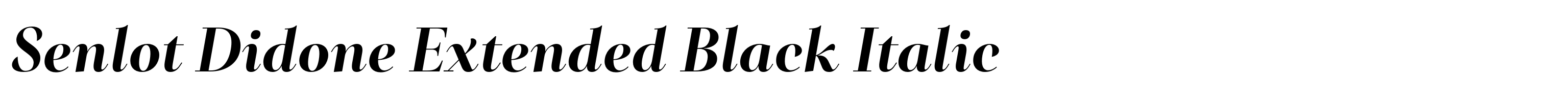 Senlot Didone Extended Black Italic